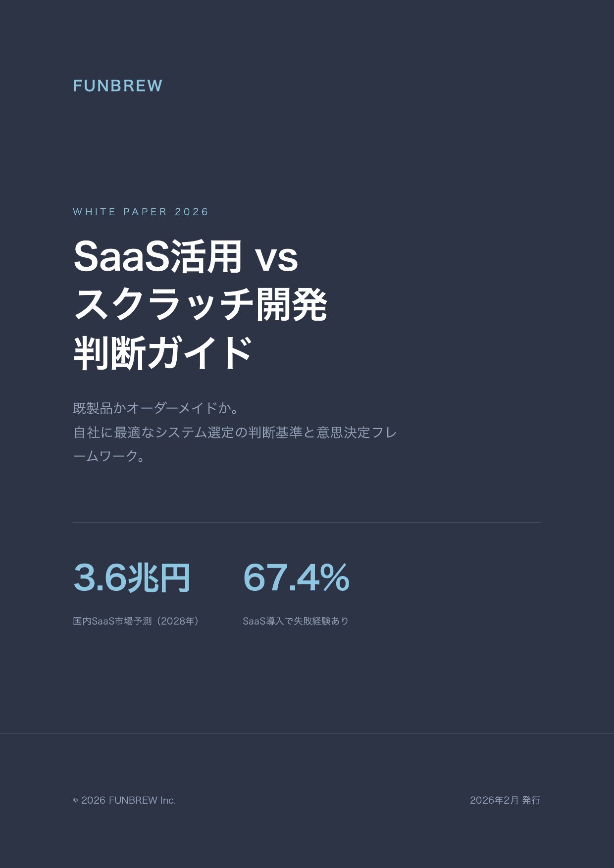 SaaS活用 vs スクラッチ開発 判断ガイド
