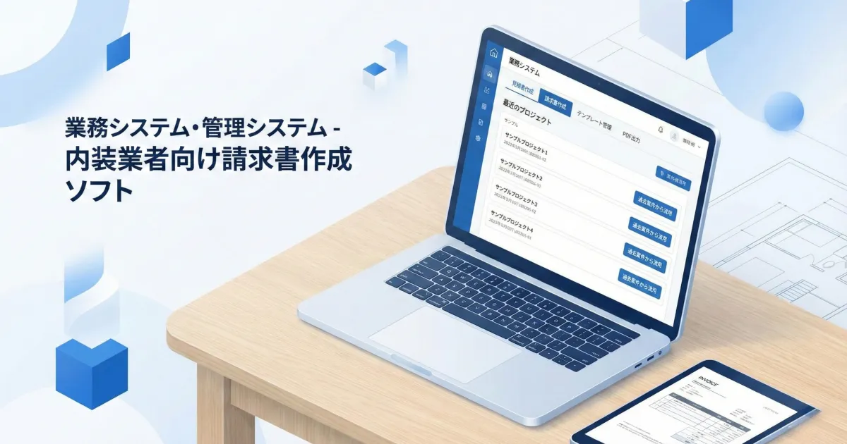 内装業者向け請求書作成ソフト